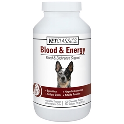 VetClassics Blood & Energy - Canine, 120 Chewable Tablets