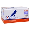 CarePoint VET U-100 Insulin Syringe 3/10cc, 31G x 5/16", 100/Box