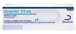 Dechra (Amoxicillin Trihydrate and Clavulanate Potassium) Tablets  375mg, 210 Tablets