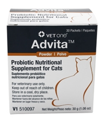 VetOne Advita Probiotic Nutritional Supplement For Cats, 30 Packets