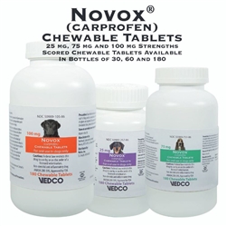 Novox (Carprofen) 75mg, 60 Chewable Tablets