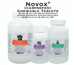 Novox (Carprofen) 75mg, 180 Chewable Tablets