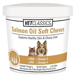 VetClassics Salmon Oil Soft Chews, 90 Count