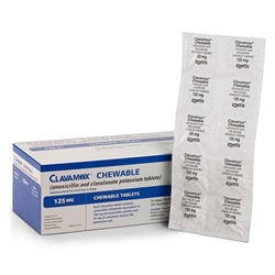 Clavamox 125mg, 100 Chewable Tablets