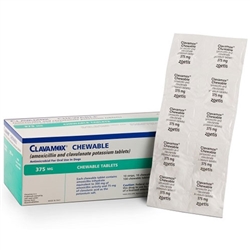 Clavamox 375mg, 112 Chewable Tablets