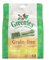 Greenies Grain Free Dental Dog Treats - Teenie, Pkg Of 43