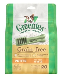 Greenies Grain Free Dental Dog Treats - Petite, Pkg Of 20