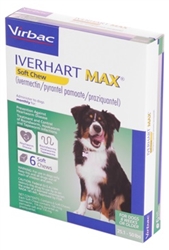 Iverhart MAX Soft Chew For Medium Breeds 25-50 lbs, 6 Pack