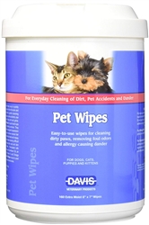 Davis Pet Wipes, 160 Count