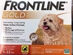 Frontline Gold For Dogs Up To 22 lbs, Orange 6 Tubes
