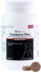 VetOne Cranberry Plus Chewable Tablets For Dogs & Cats, 60 Tablets