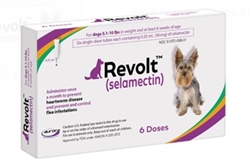 Revolt (Selamectin) Topical Parasitide For Dogs 5.1-10 lbs, 6 Doses