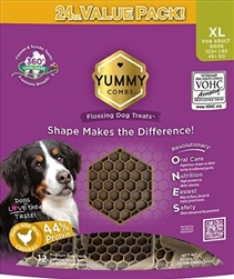 Yummy Combs Flossing Dental Treats For Dogs, X-Large Over 100 lbs), 6 Count Bag