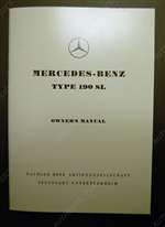 Mercedes Benz 1954-1963 190SL Convertible Owners Manual