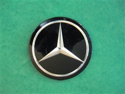 Black Mercedes Emblem / Star for Steering Wheel Hub Pad - Fits 230SL 250SL 280SL & 108,109,110,111,114,115 Ch.