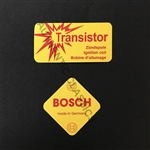 DECAL -  BOSCH TRANSISTOR COIL - FOR LATE 280SL