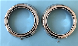 Sealed Beam type Headlight Trim Ring Set for Mercedes 190SL - 121Ch.