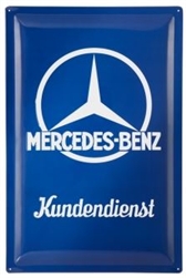 Mercedes-Benz Tin-Plate Workshop Wall Sign "Mercedes-Benz Kundendienst"