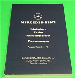 Mercedes Technical Data Book - 1957 GERMAN Edition, covers 105, 120, 121, 136, 180, 186, 187, 188, 189 & 198 Ch.