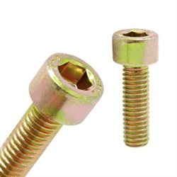 Socket Head Cap Screw M6x15  DIN 912 - Yellow Zinc Plated