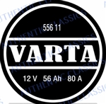 "VARTA" BATTERY DECAL - FOR 190SL & OTHER MODELS - TYPE A