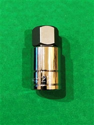 Square Drive Hex Bit Socket - 22mm x 1/2 Drive, for Gas Tank Drain & other applications