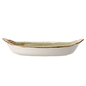 CRAFT GREEN OVAL EARRED DISH 12" x 6 1/2" - EACH