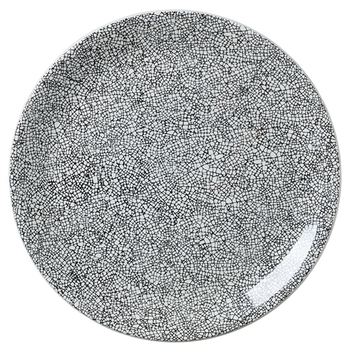 COUPE PLATE 11 3/4 IN  INK CRACKLE BLACK