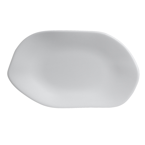 PLATTER OVAL 9.875 IN X 5.875 IN MARISOL WHITE 3MLDD021020