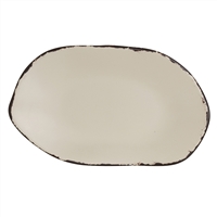 PLATTER OVAL 12 IN X 7 1/8 IN MARISOL RUSTIC SANDSHELL