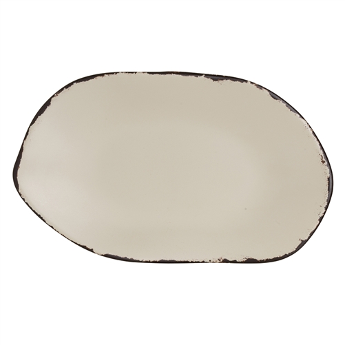 PLATTER OVAL 12 IN X 7 1/8 IN MARISOL RUSTIC SANDSHELL