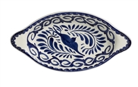 Puebla Hand Painted Rarebit Dish Blue Only