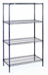 18"d x 74"h 4-Shelf Rust-Proof Nexelon Wire Shelving