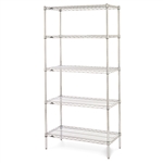 18"d x 74"h Stainless Steel 5-Shelf Units