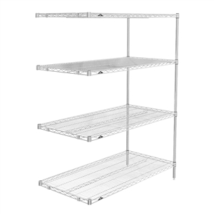 21"d x 63"h Stainless Steel 4-Shelf Add-Ons