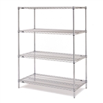 21"d x 63"h Stainless Steel 4-Shelf Units