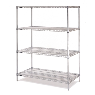 24"d x 63"h Stainless Steel 4-Shelf Units