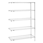 24"d x 74"h Stainless Steel 5-Shelf Add-Ons