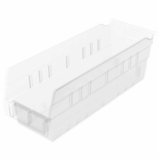 Clear 4"h Nesting Shelf Bins - Akro-Mils