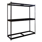 48"d x 84"h 3-Shelf Black Double Rivet Shelving Starter Units