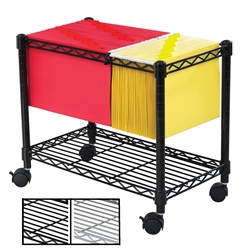 Wire Mobile Filing Carts for letter and legal size folders