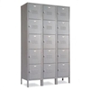 5 Tier Lockers - 12"d x 12"w x 66"h - Gray