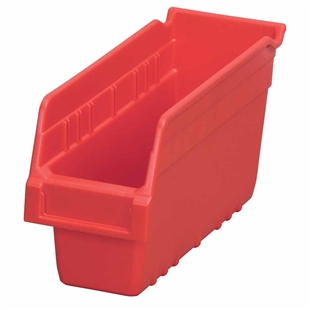 Red 6" ShelfMax Akro Bins