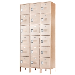 18"d x 12"w x 78"h Six Tier Lockers - Champagne