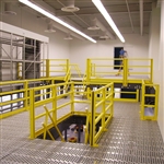 3 Railing Mezzanine Safety Unit w/ 2 Corner Posts