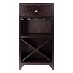 Ancona Modular Wine Cabinet w/ Drawer & Glass Rack