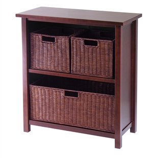 Milan 4-Piece Cabinet/Shelf w/ 3 Baskets