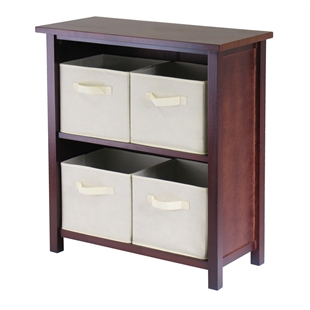 Verona 2-Section M Storage Shelf w/ 4 Baskets