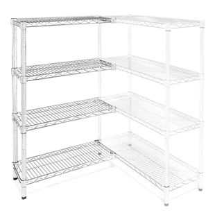 Wire Shelving Add On Kit with 4 Shelves - 14"d x 18"h