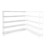 14"d x 60"w Chrome Wire Shelving Add-Ons w/ 5 Shelves